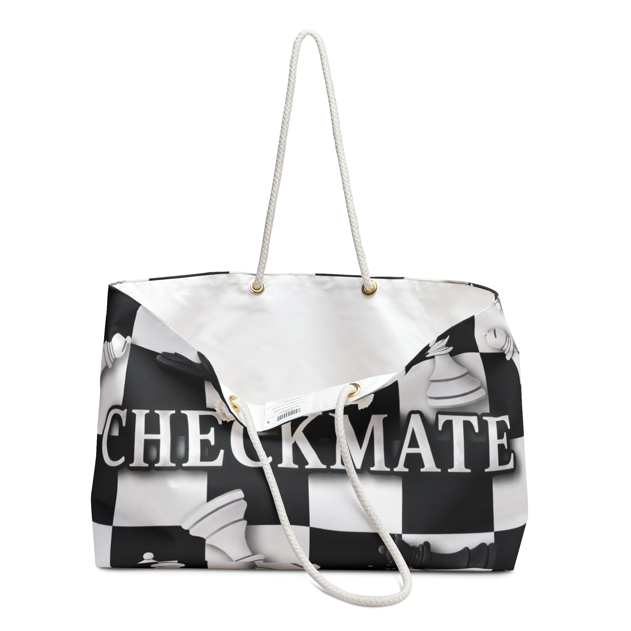 Checkmate Travel Tote - Black & White