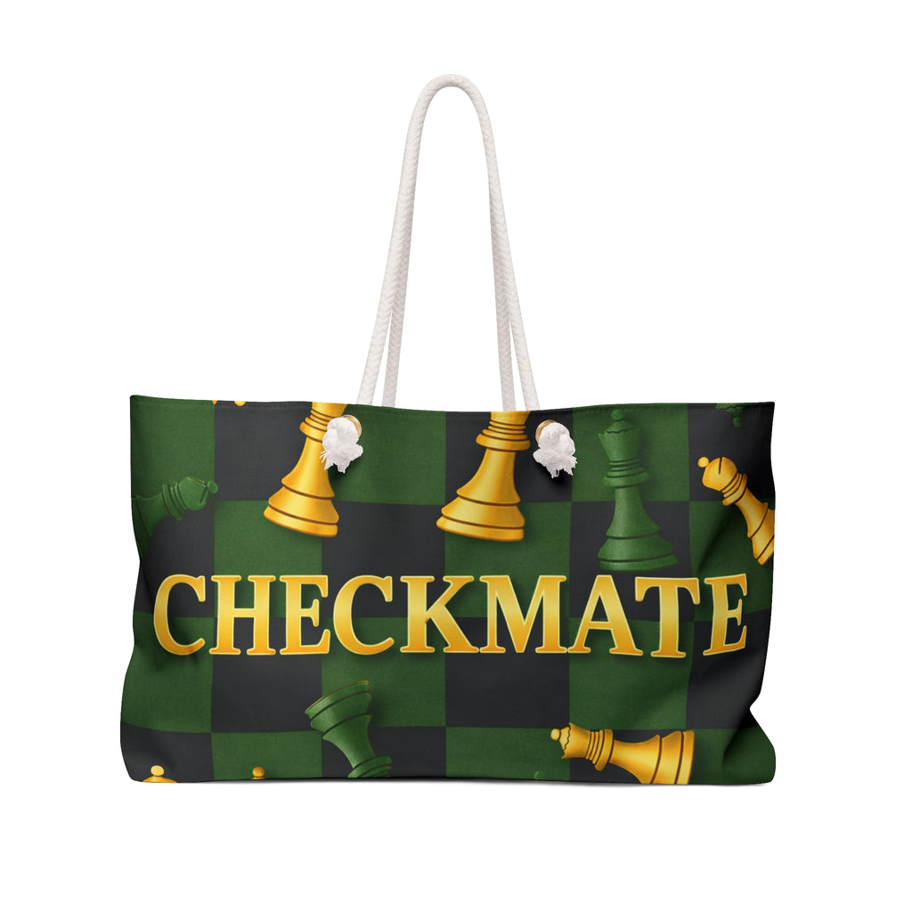 Checkmate Travel Tote — Green, Black, Gold