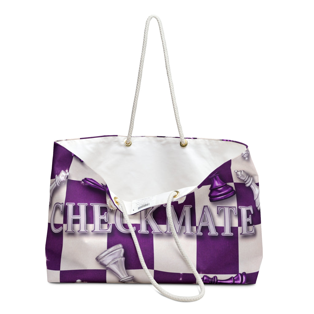 Checkmate Travel Tote - Purple & Silver