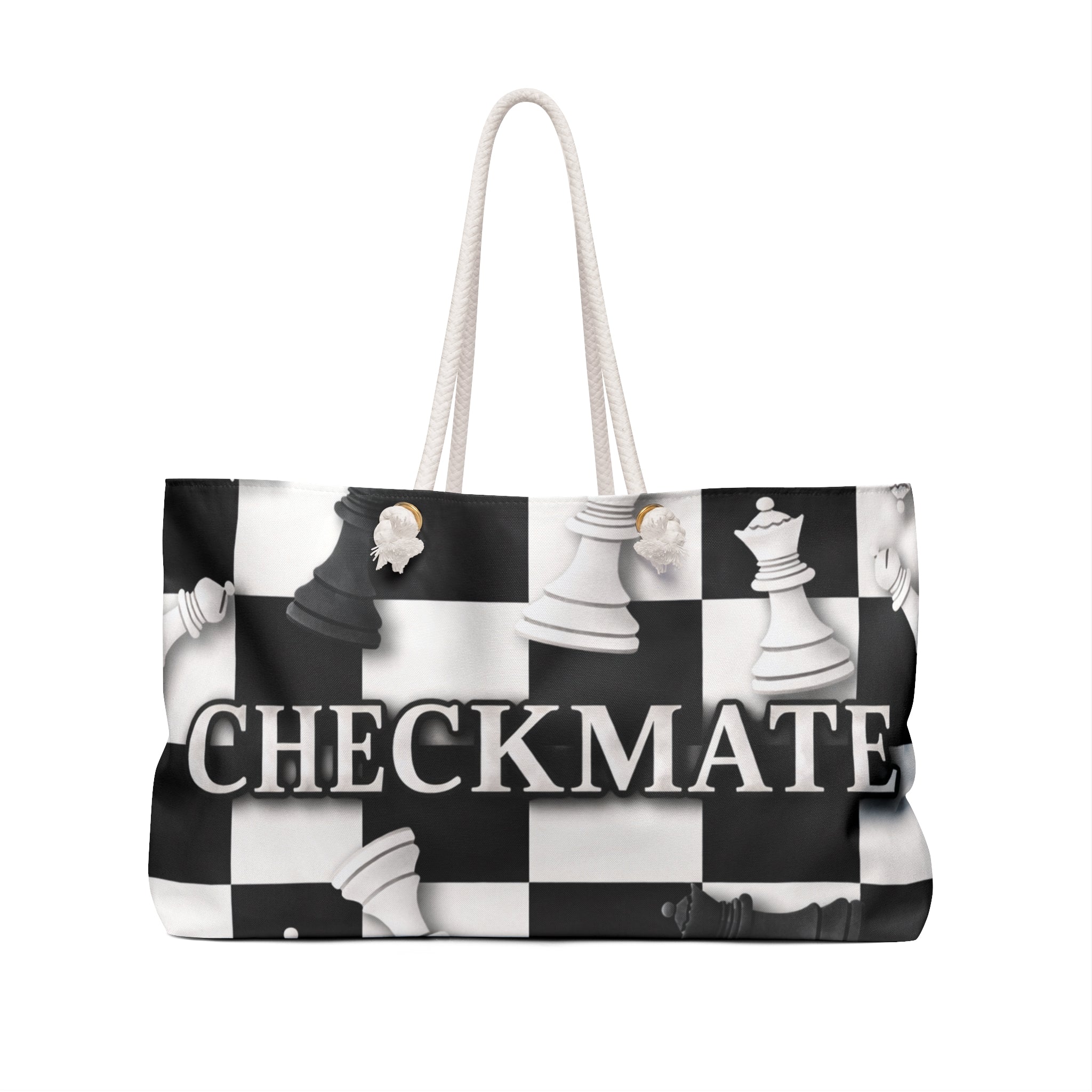 Checkmate Travel Tote - Black & White