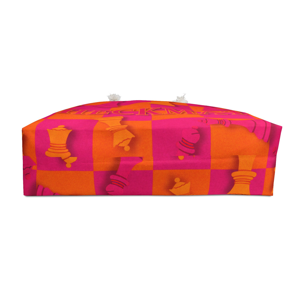 Checkmate Travel Tote — Orange & Deep Pink
