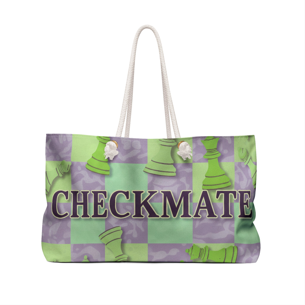 Checkmate Travel Tote – Green, Purple, Blue