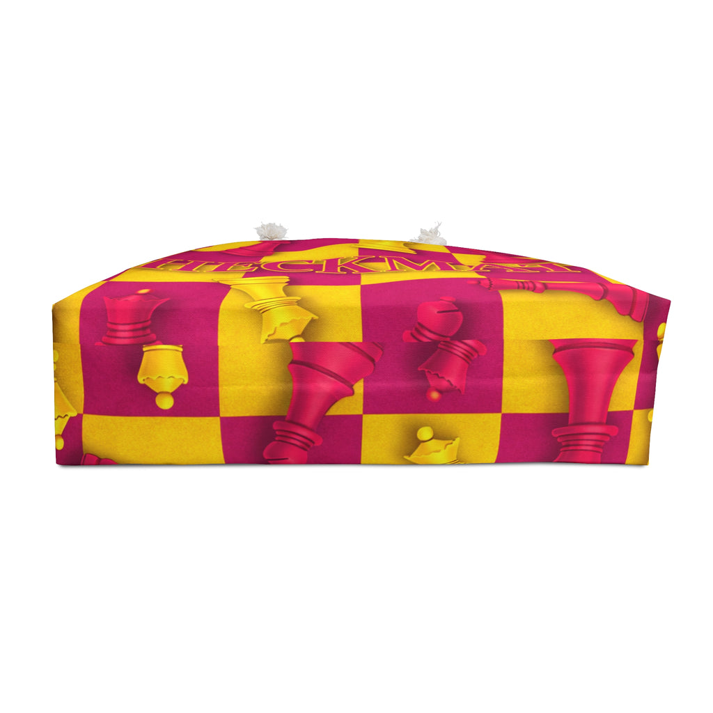 Checkmate Travel Tote- Magenta & Yellow
