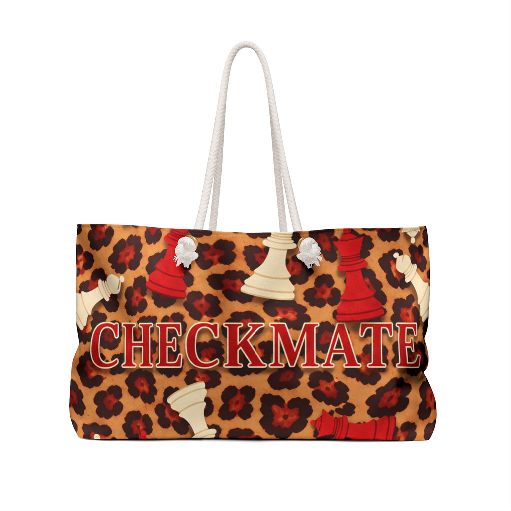 Checkmate Travel Tote - Red Leopard