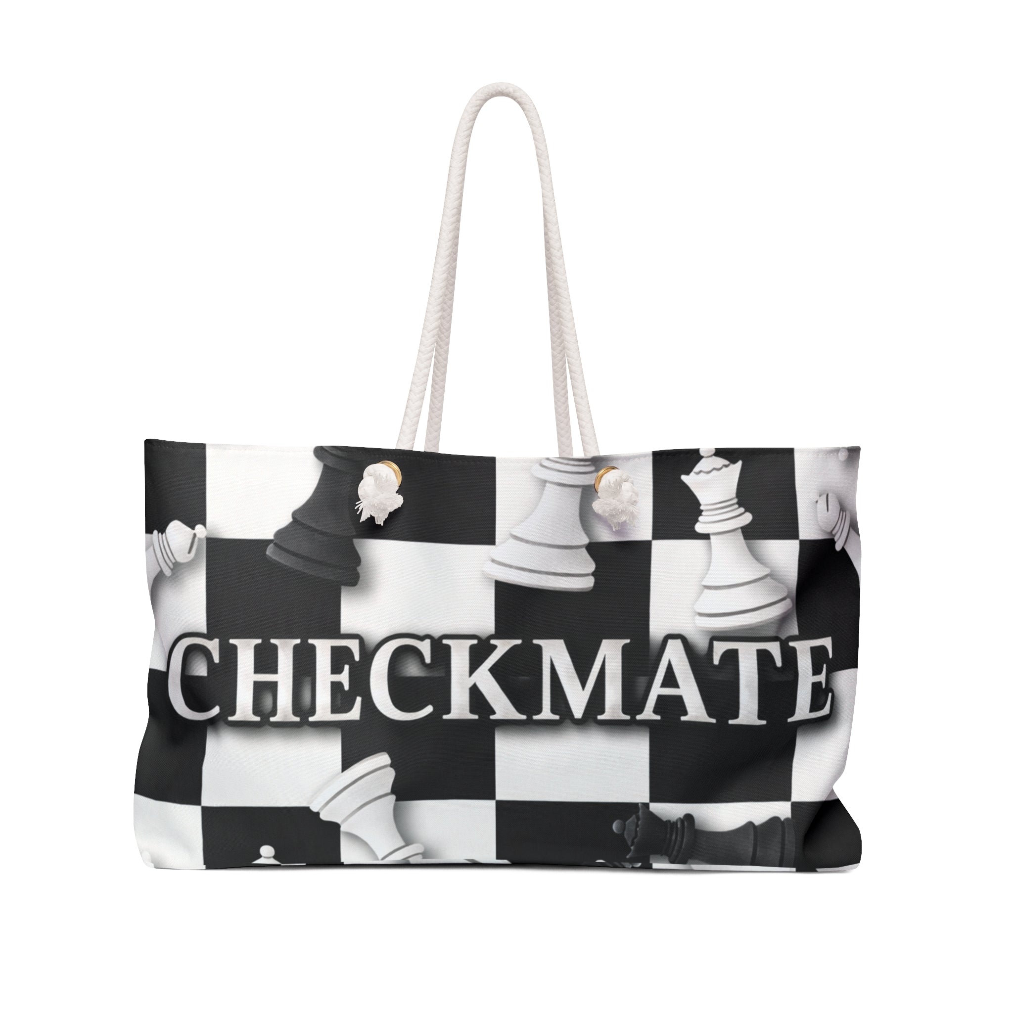 Checkmate Travel Tote - Black & White
