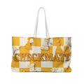 Checkmate Travel Tote - Yellow & White