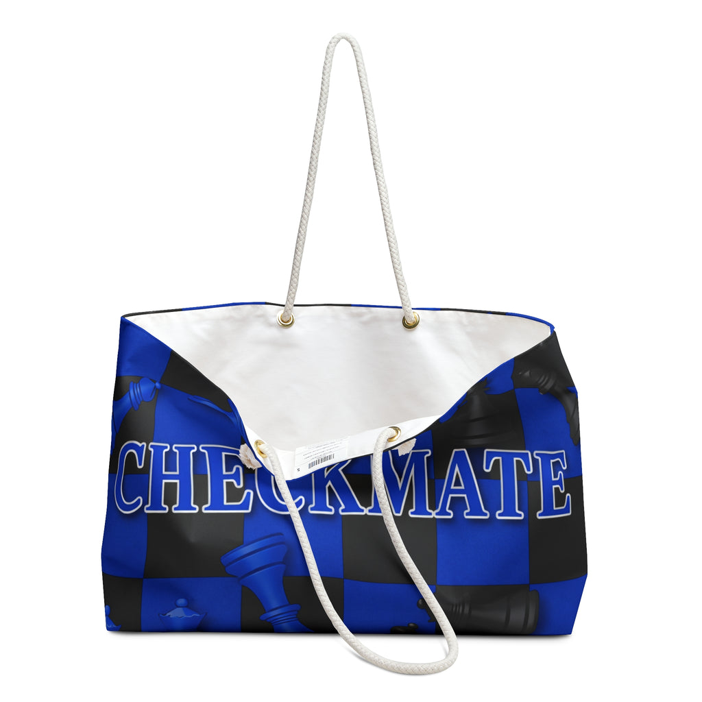 Checkmate Travel Tote — Blue & Black