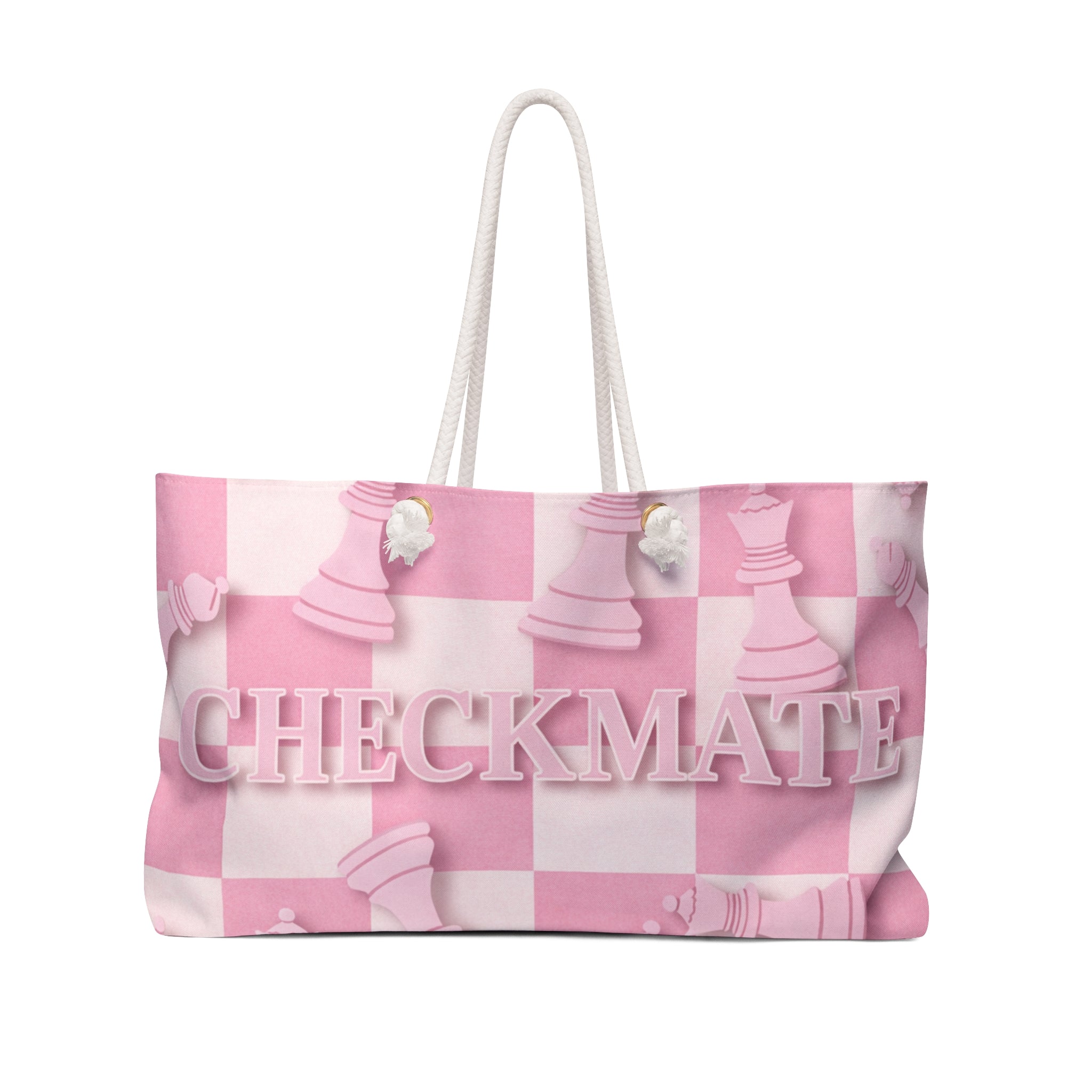 Checkmate Travel Tote - Pastel Pink