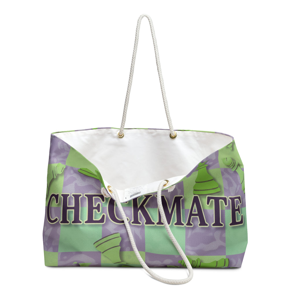 Checkmate Travel Tote – Green, Purple, Blue