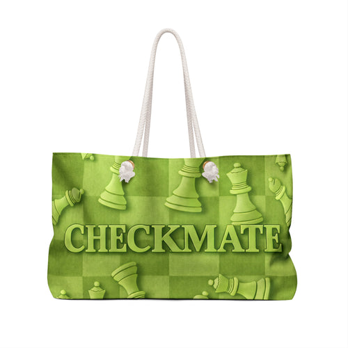 Checkmate Travel Tote - Lime Green