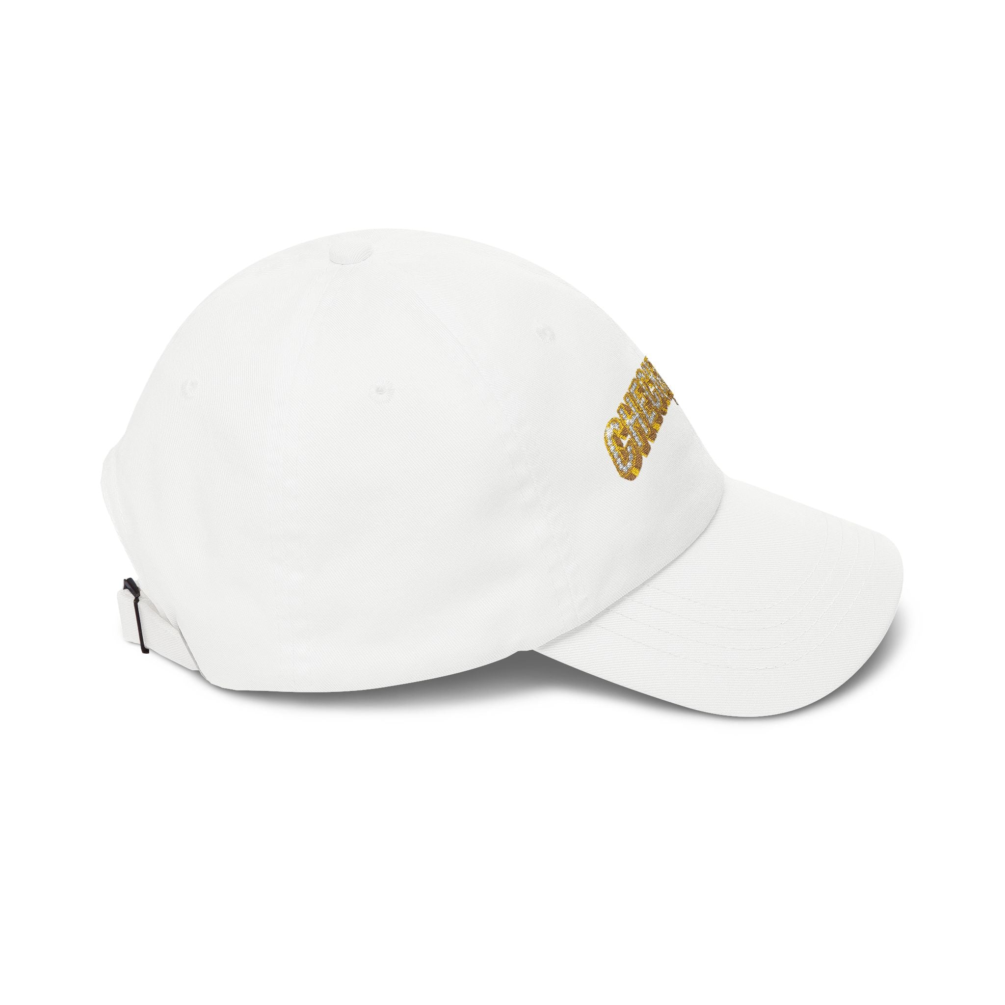 Classic Dad Cap — 'CHECKMATE' Gold Foil Embroidered Baseball Hat