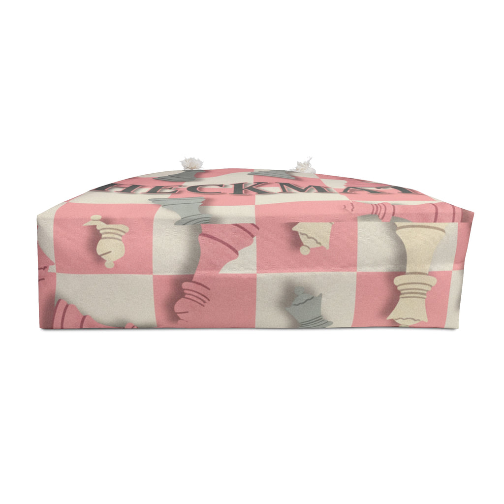 Checkmate Travel Tote – Pink & Grey