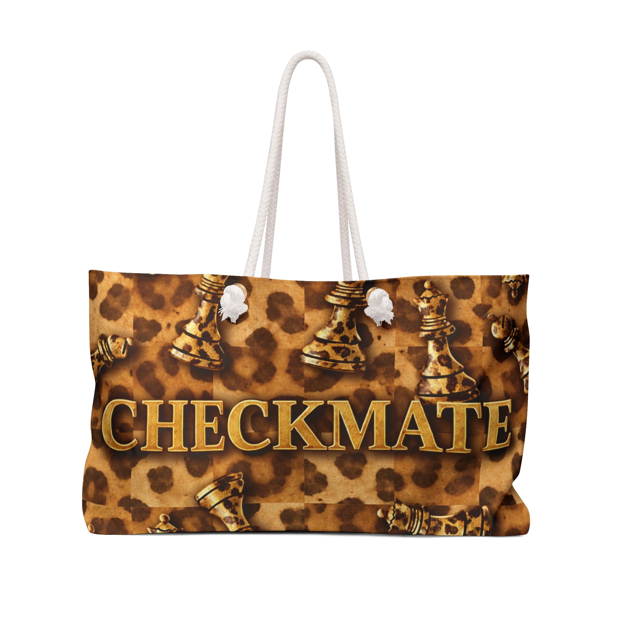 Checkmate Travel Tote - Leopard Print