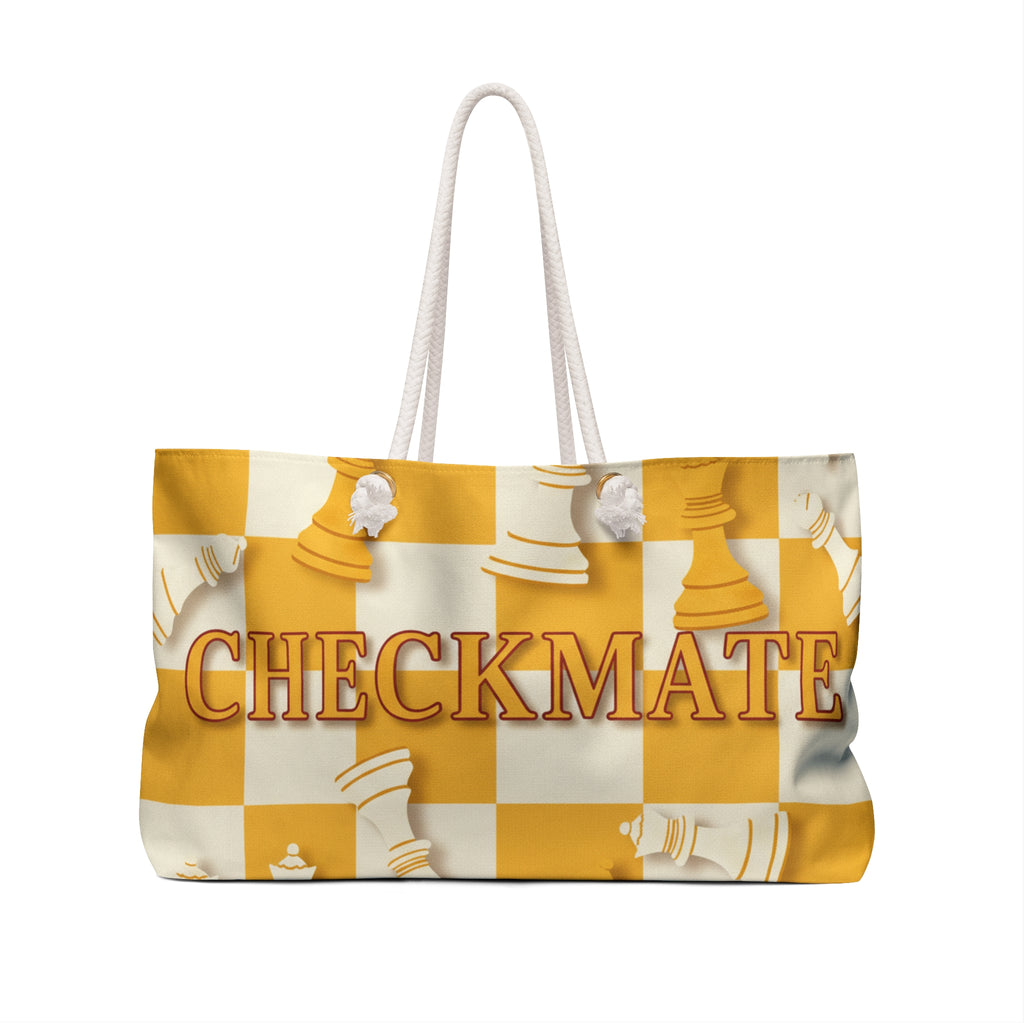 Checkmate Travel Tote - Yellow & White