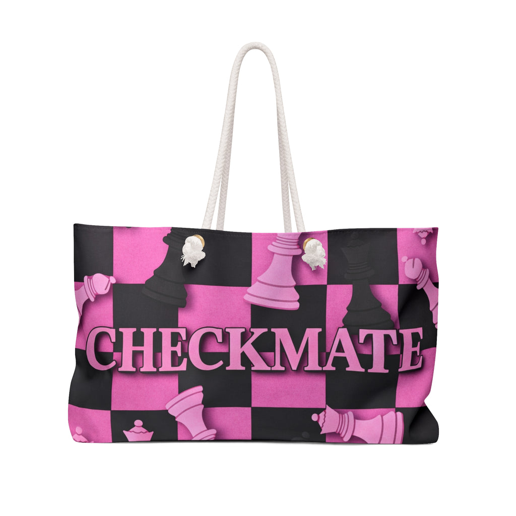 Checkmate Travel Tote — Pink & Black