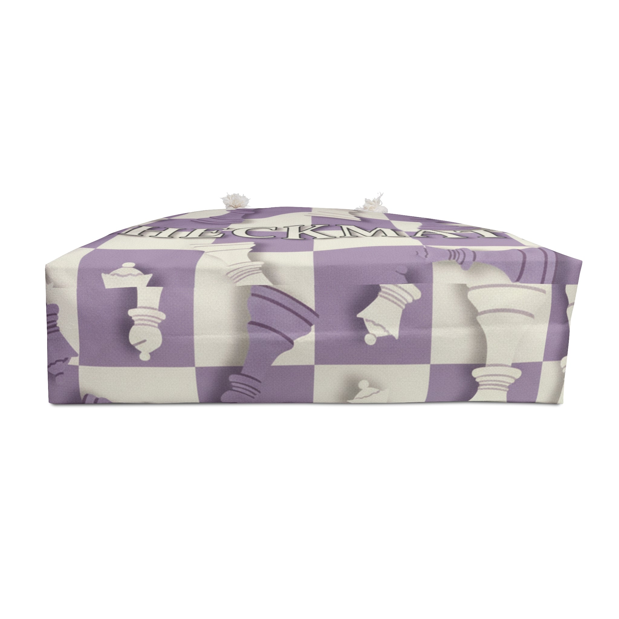 Checkmate Travel Tote — Purple & White