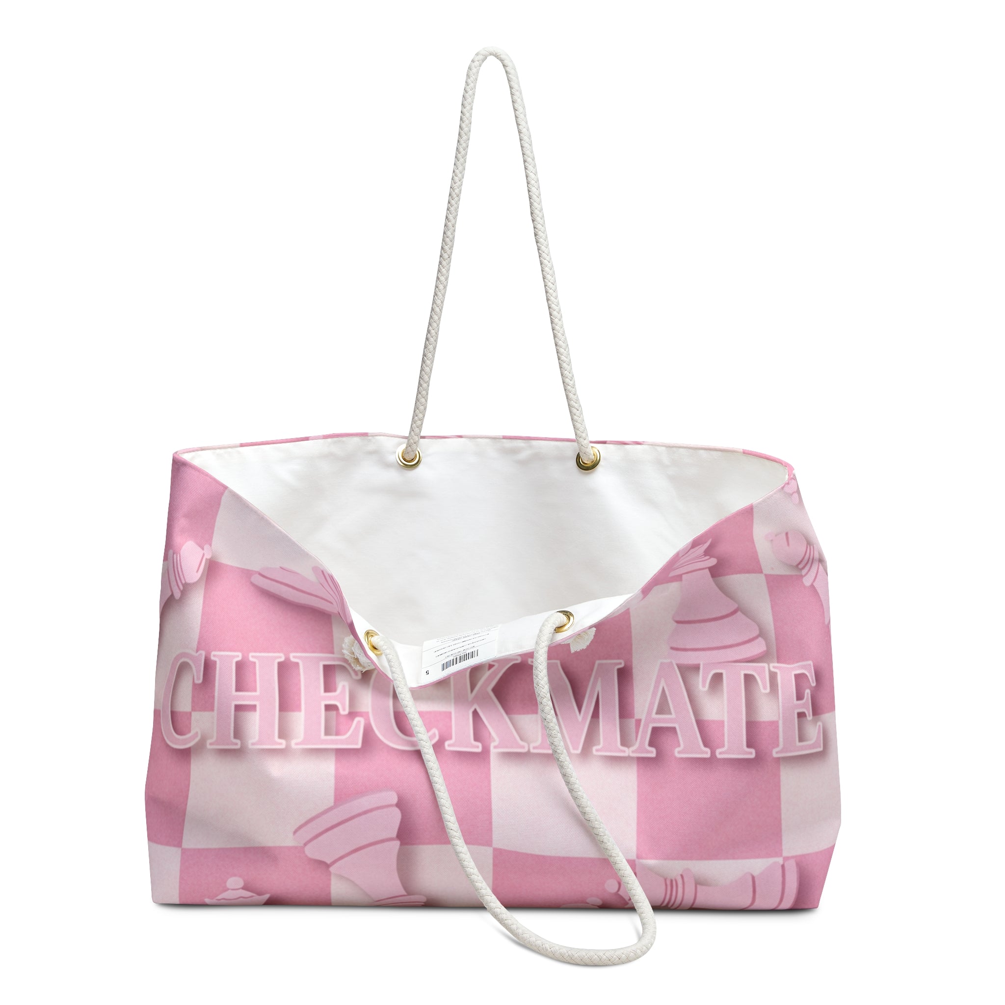 Checkmate Travel Tote - Pastel Pink