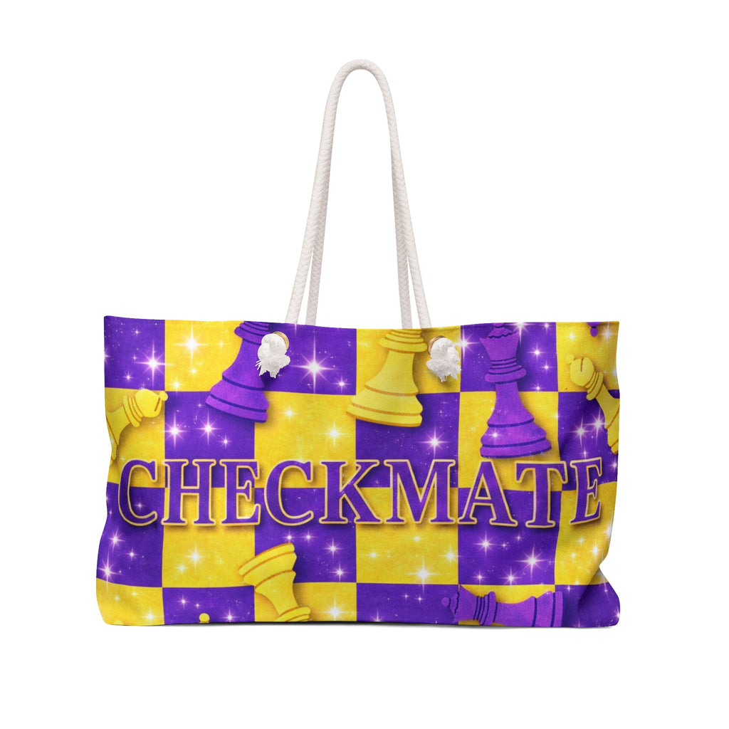 Checkmate Travel Tote — Purple & Gold