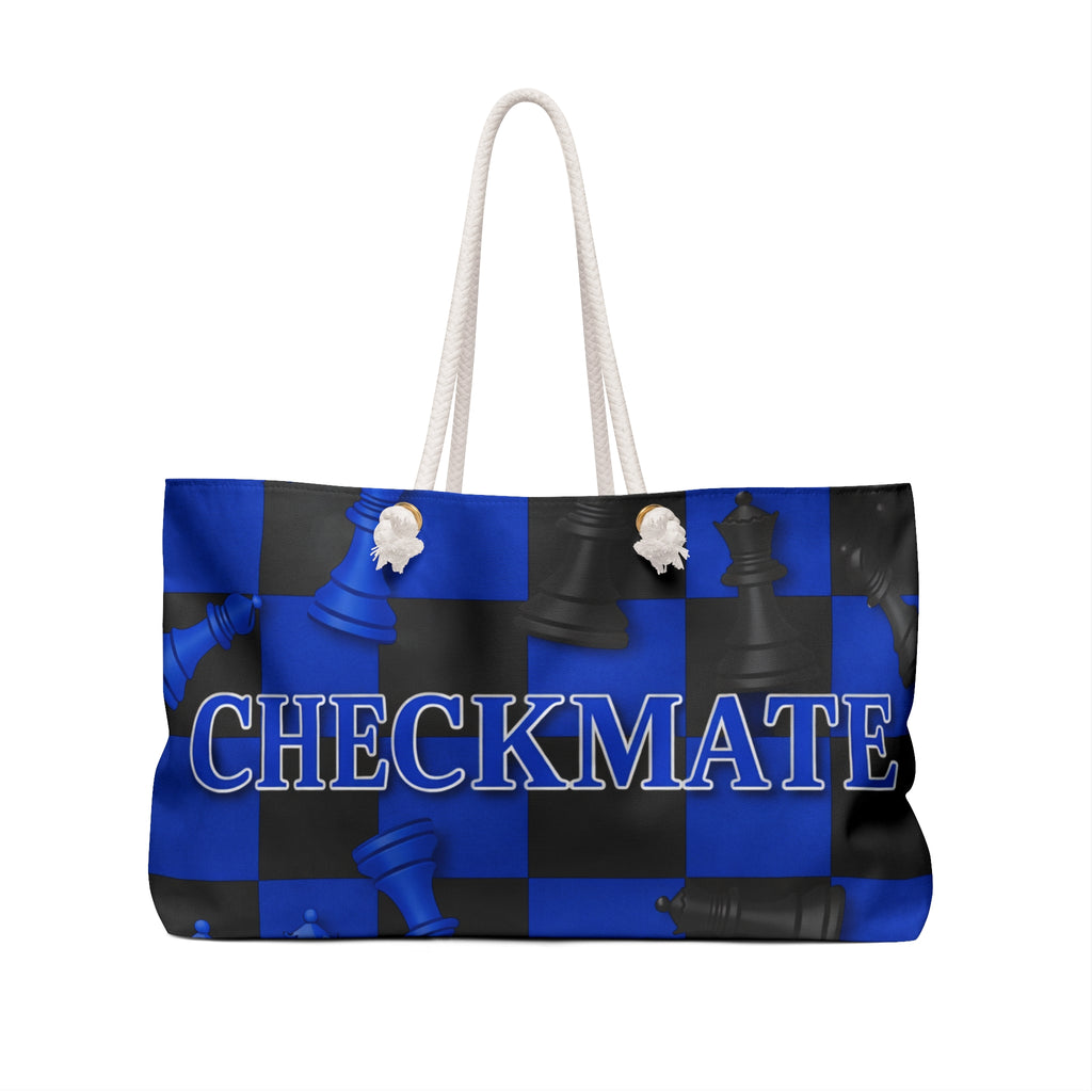 Checkmate Travel Tote — Blue & Black