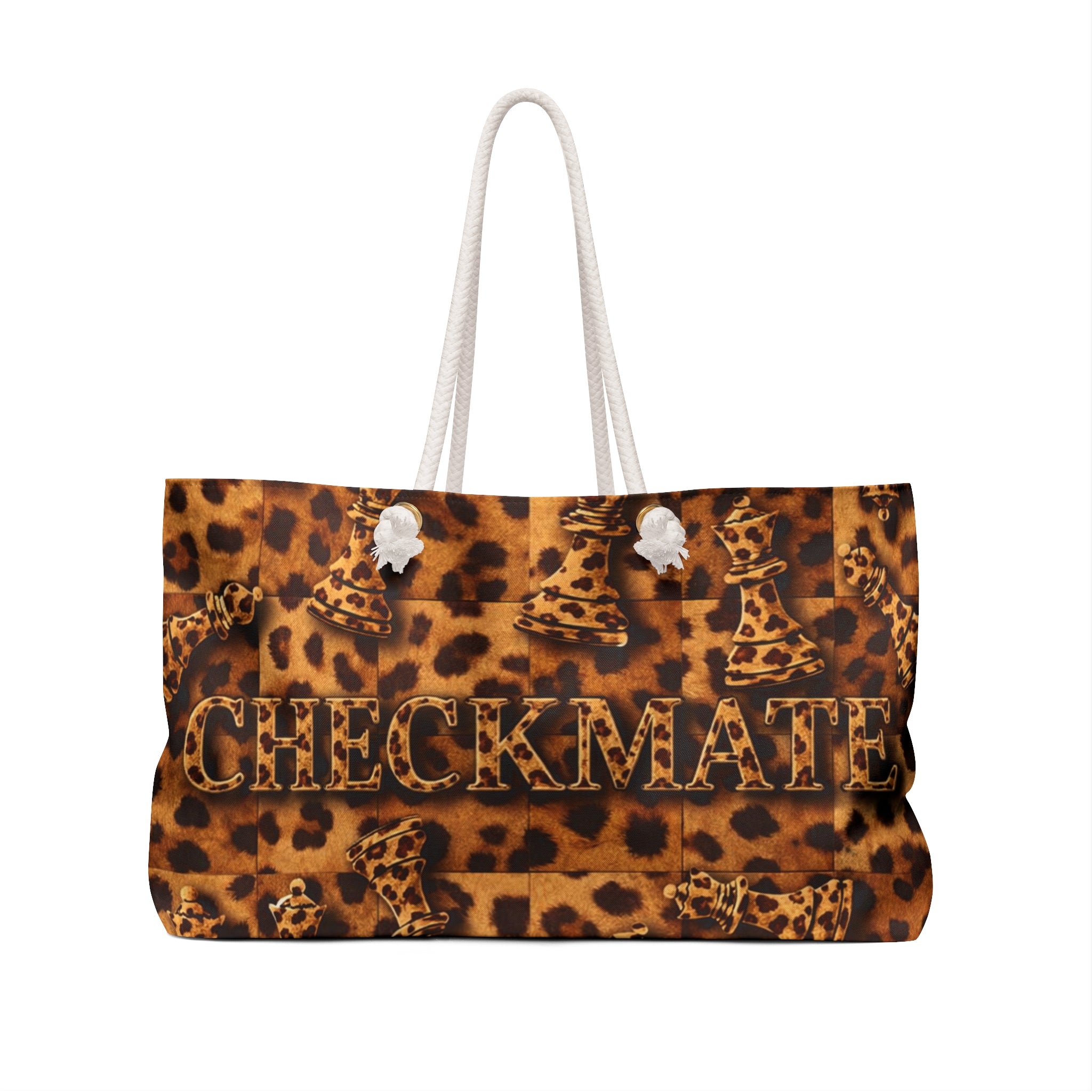 Checkmate Travel Tote - Bold Cheetah Print