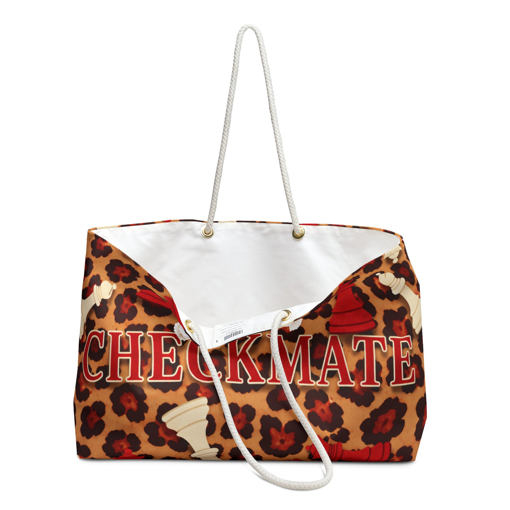 Checkmate Travel Tote - Red Leopard