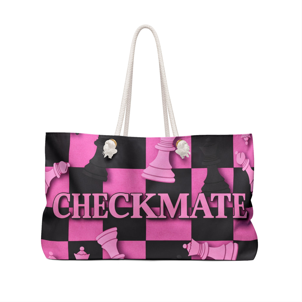 Checkmate Travel Tote — Pink & Black