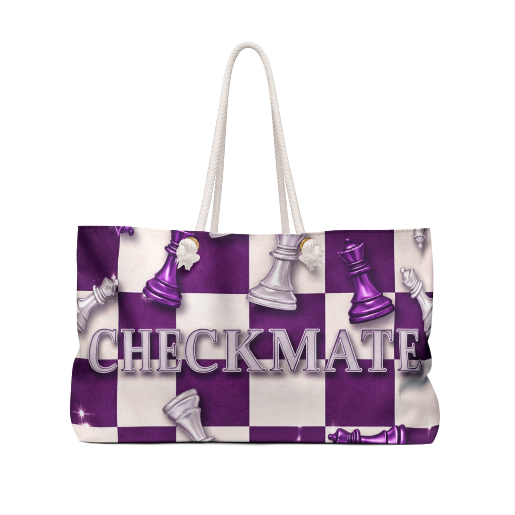 Checkmate Travel Tote - Purple & Silver