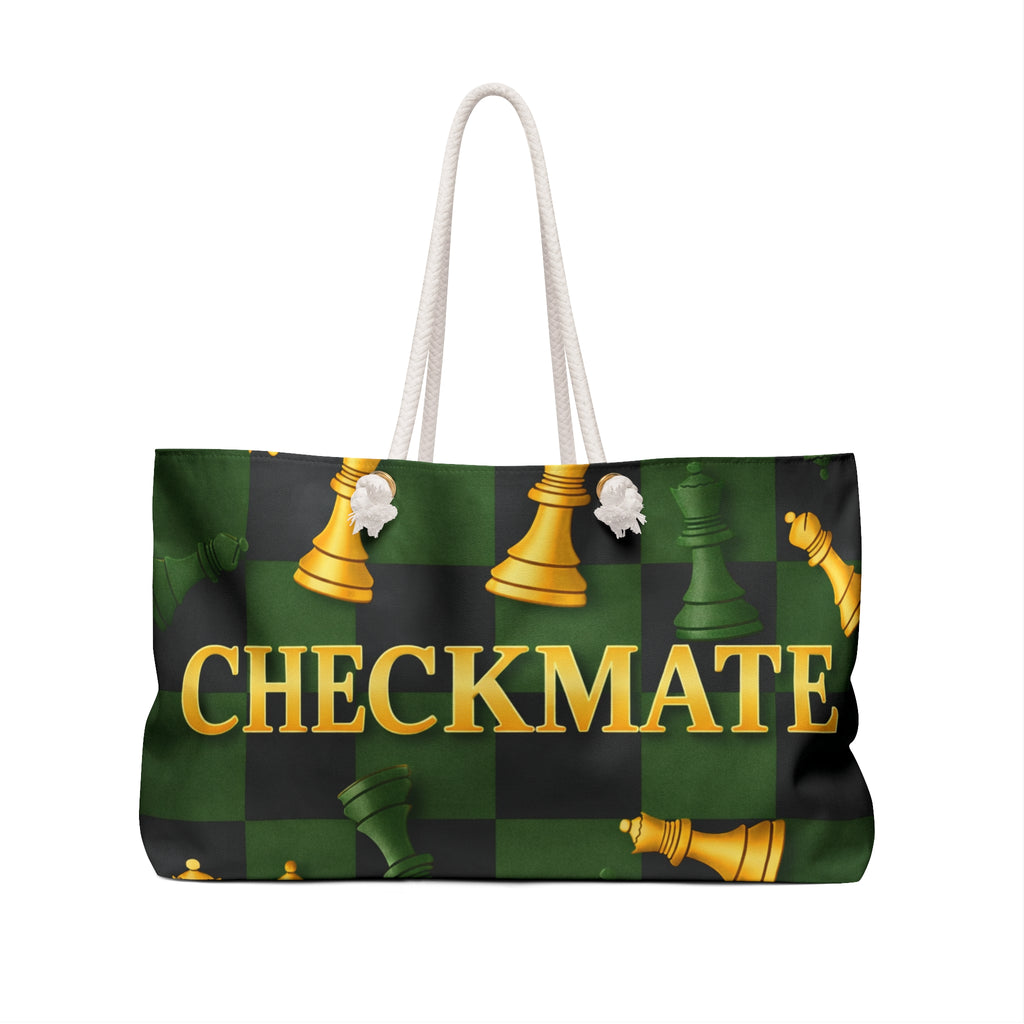 Checkmate Travel Tote — Green, Black, Gold