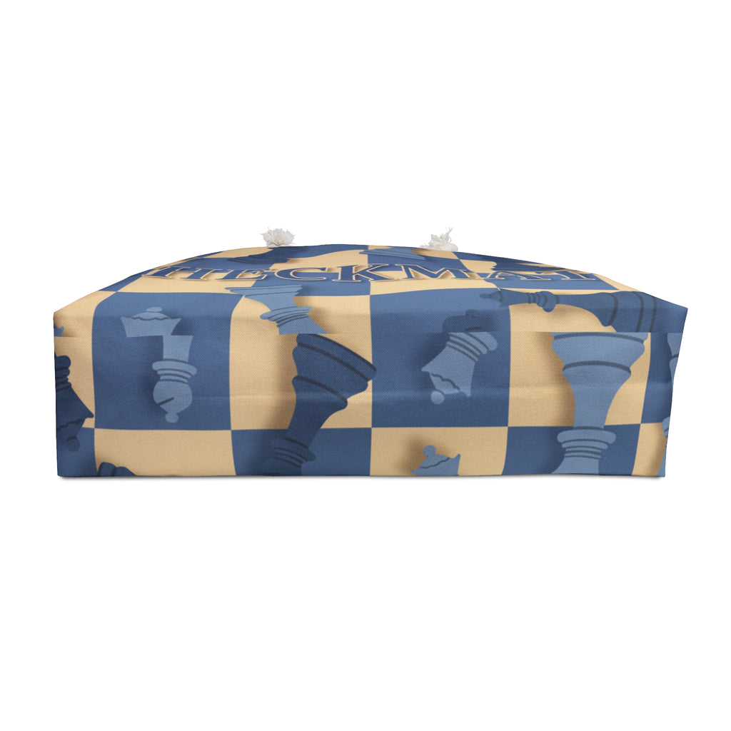 Checkmate Travel Tote — Blue & Beige