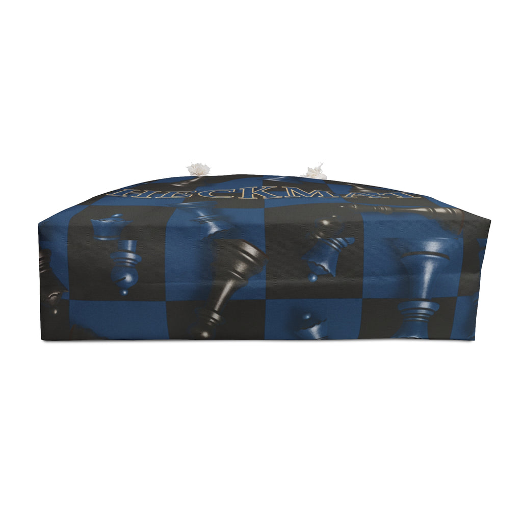 Checkmate Travel Tote — Blue Checkered