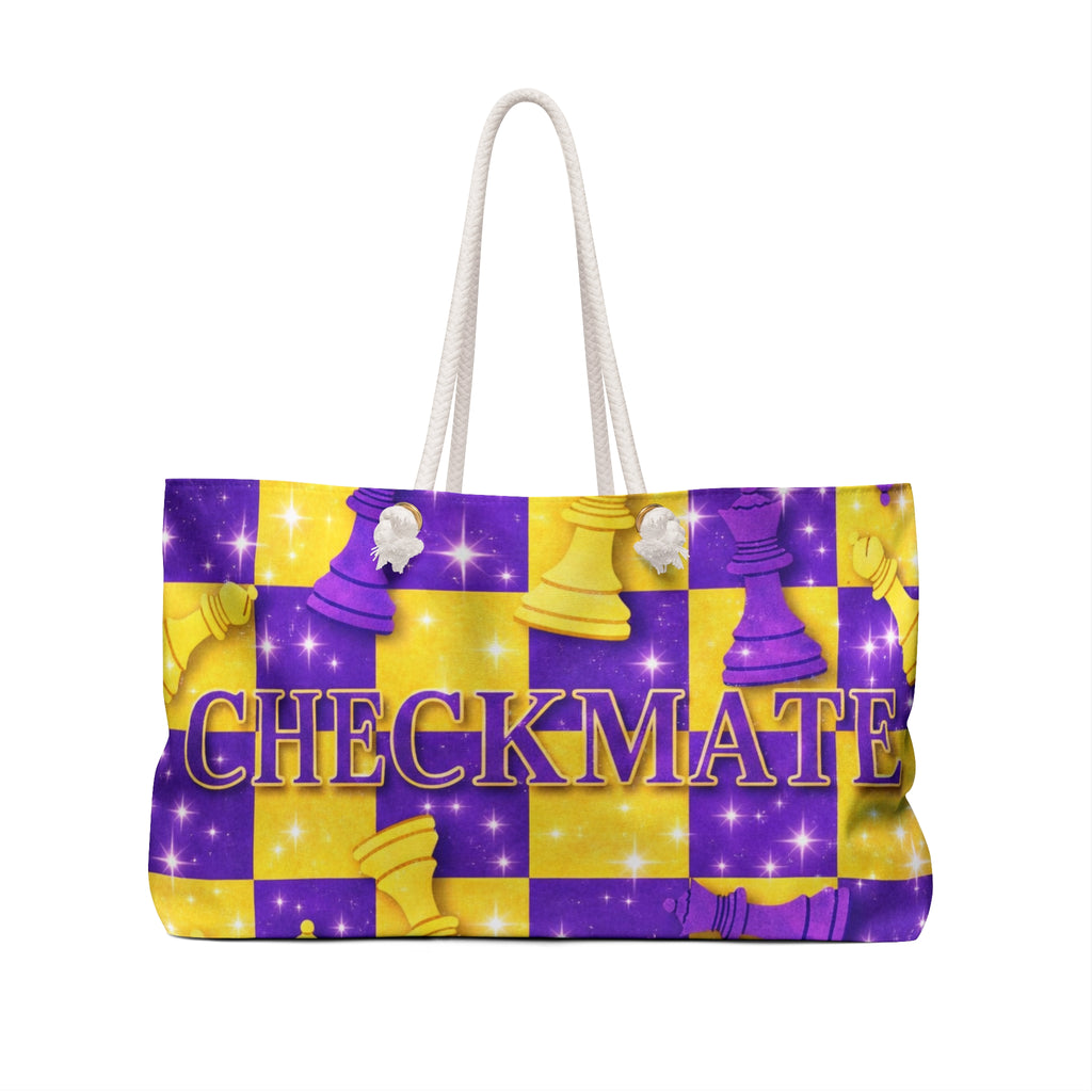 Checkmate Travel Tote — Purple & Gold