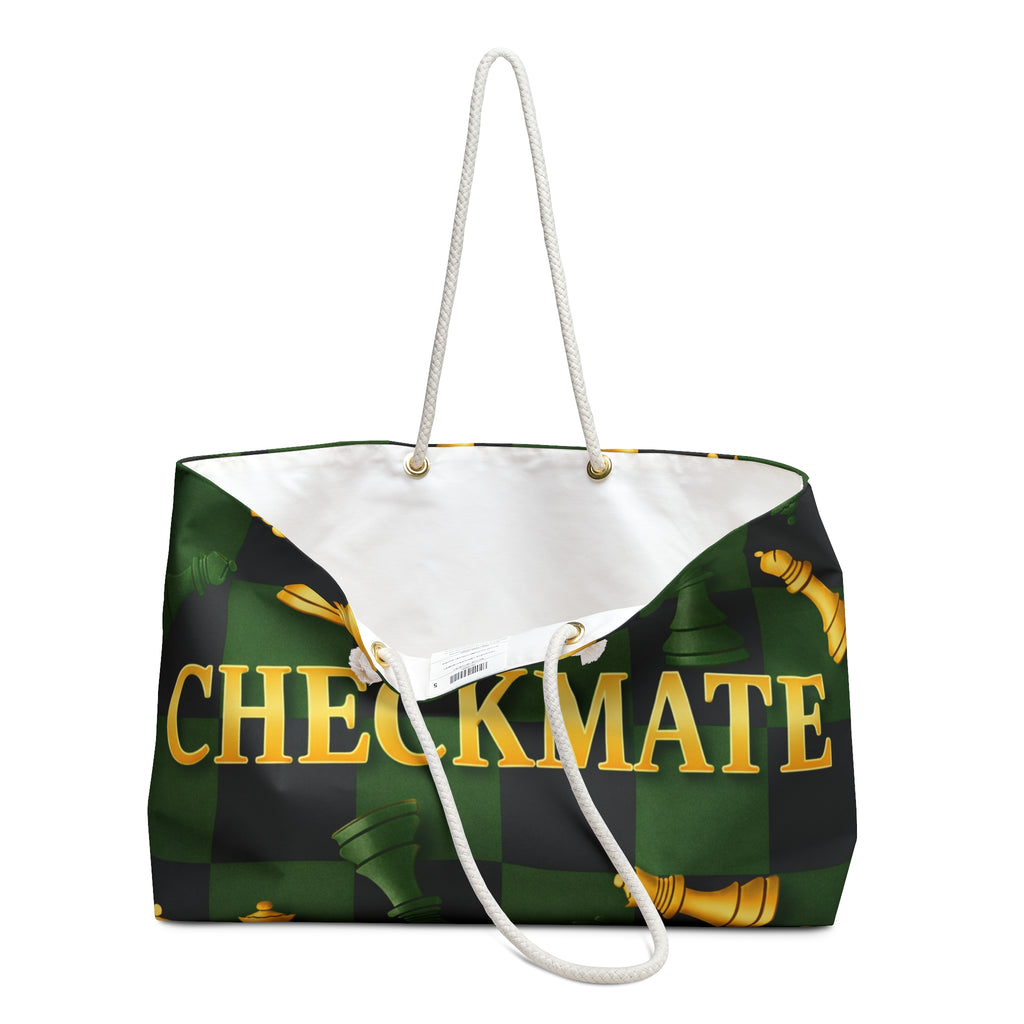 Checkmate Travel Tote — Green, Black, Gold