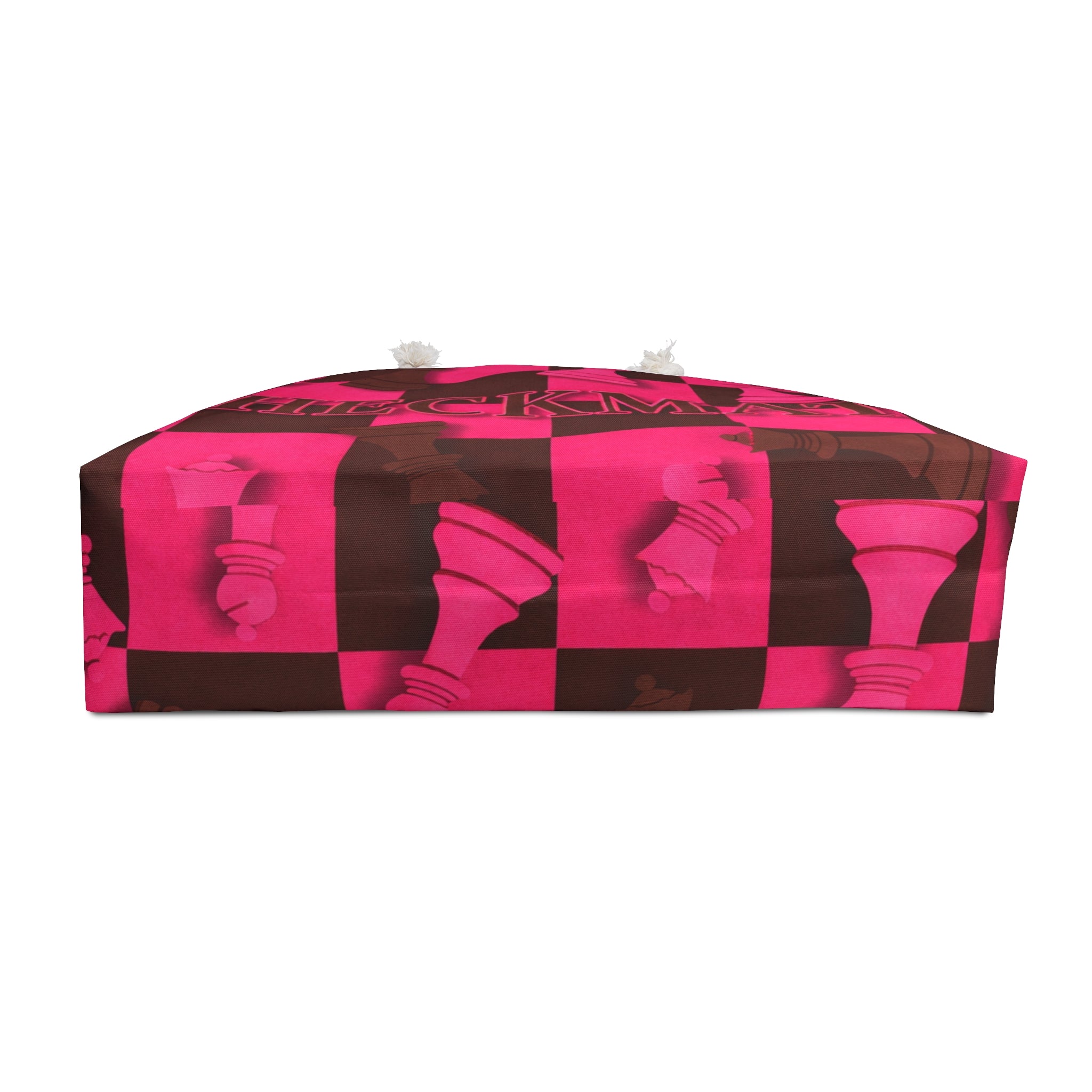 Checkmate Travel Tote — Pink & Brown