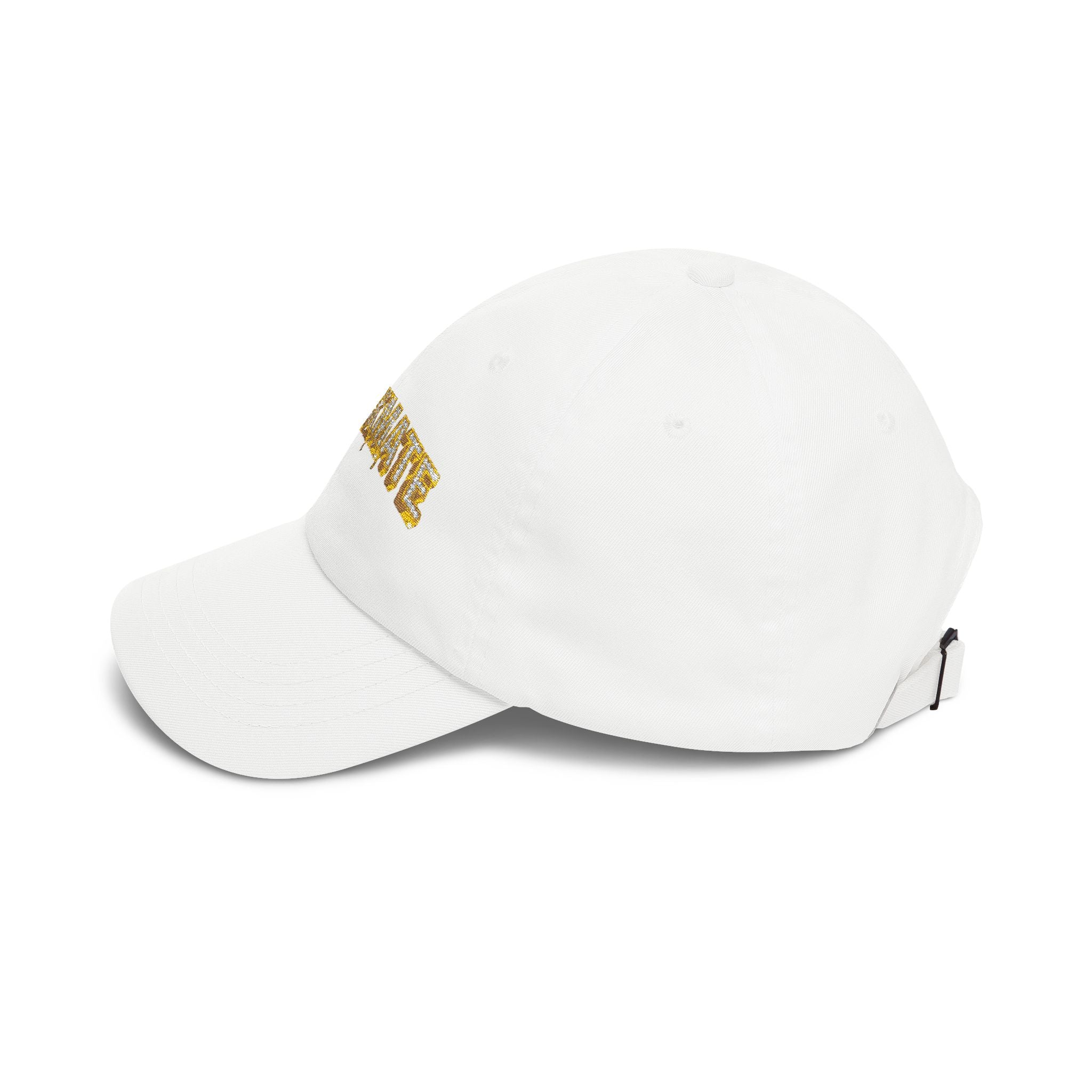 Classic Dad Cap — 'CHECKMATE' Gold Foil Embroidered Baseball Hat