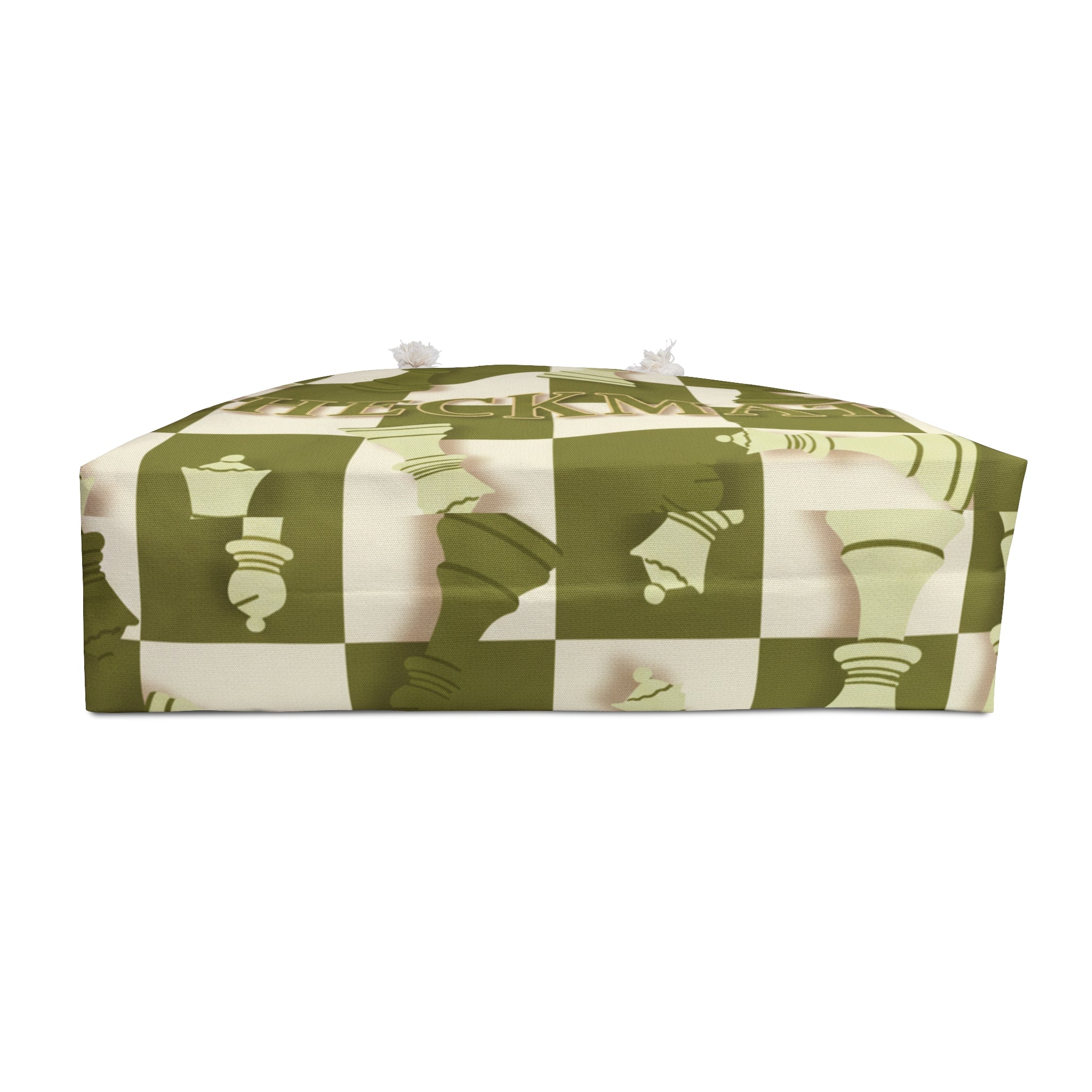 Checkmate Travel Tote — Green & White