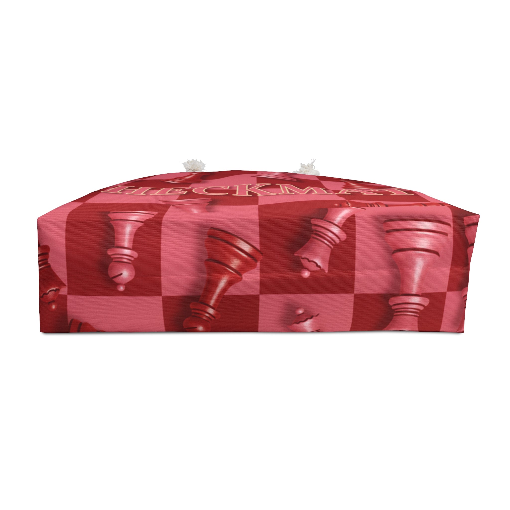 Checkmate Weekender Bag – Red Chessboard Travel Tote